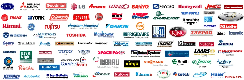 AC Brands logos like Haier, LG, Samsung