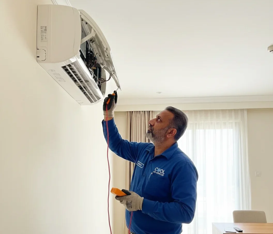 an ac quick cool expert check the indoor ac unit